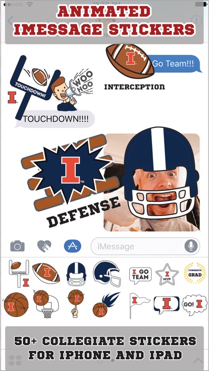 Illinois Fighting Illini Animated+Stickers