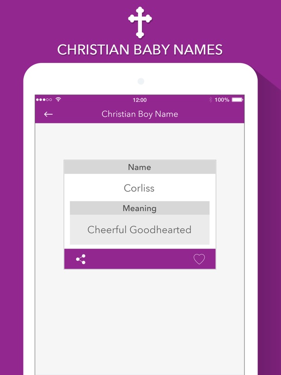 Christian Baby Names : Meaning iPad screenshot