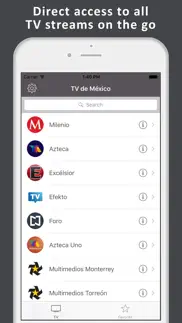 tv de méxico: tv mexicana live iphone screenshot 1