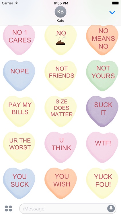 Candy Hearts 2 Stickers screenshot-4