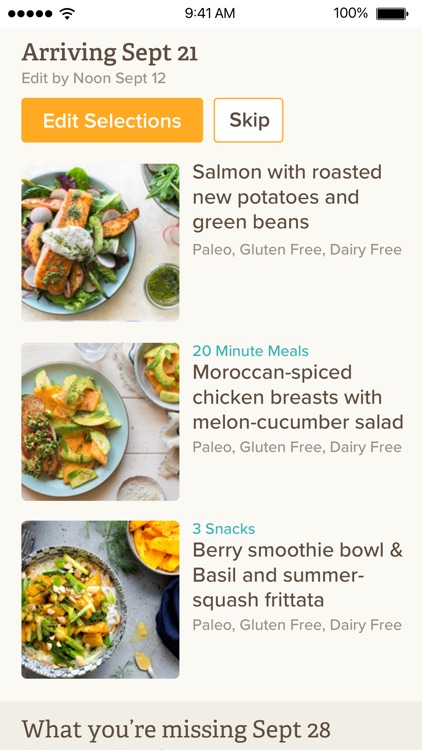 Sun Basket Healthy Meal Kit