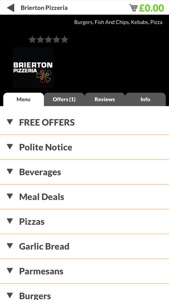 Brierton Pizzeria screenshot #2 for iPhone