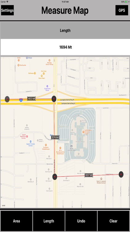 Area Measure on Maps Calc