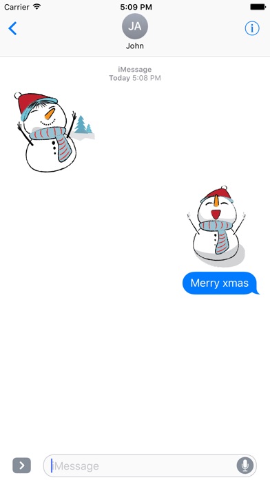 Cute & Lovely Snowman Stickers screenshot 3