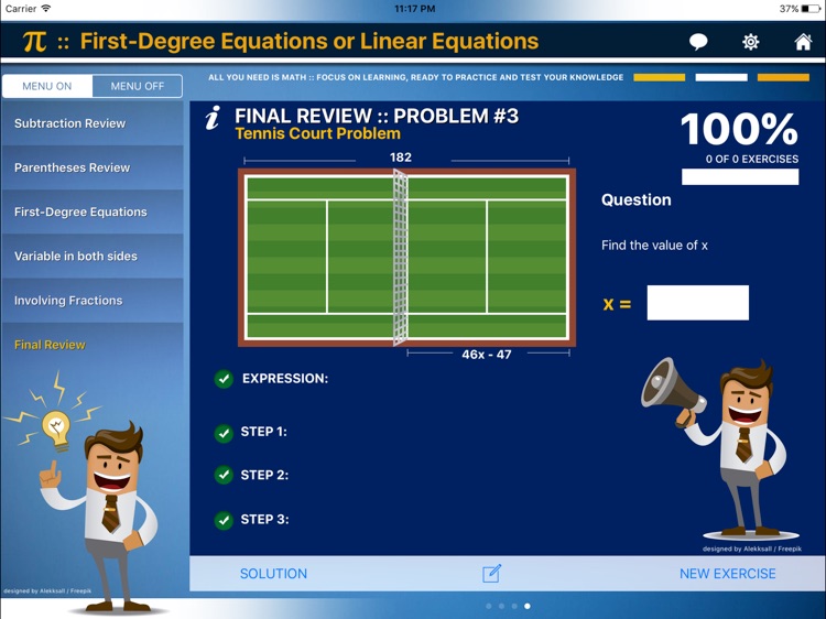 First Degree Equation : ax+b=c screenshot-9