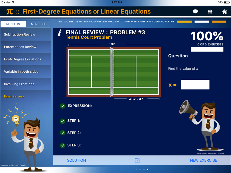 #10. First Degree Equation : ax+b=c (iOS) 게시자: Paulo Narra