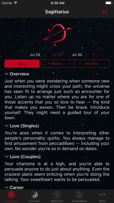 Horoscope Pro review screenshots