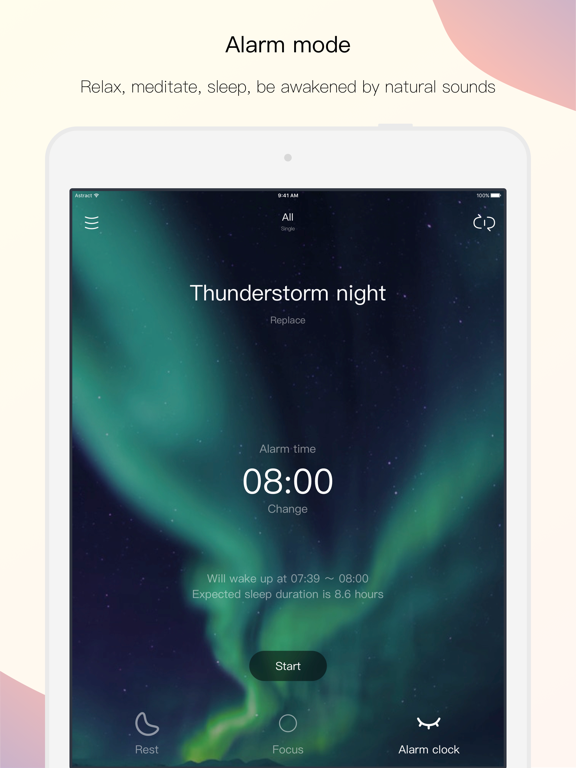 RestX - Rest sleep alarm clock iPad screenshot 4 - Health & Fitness app