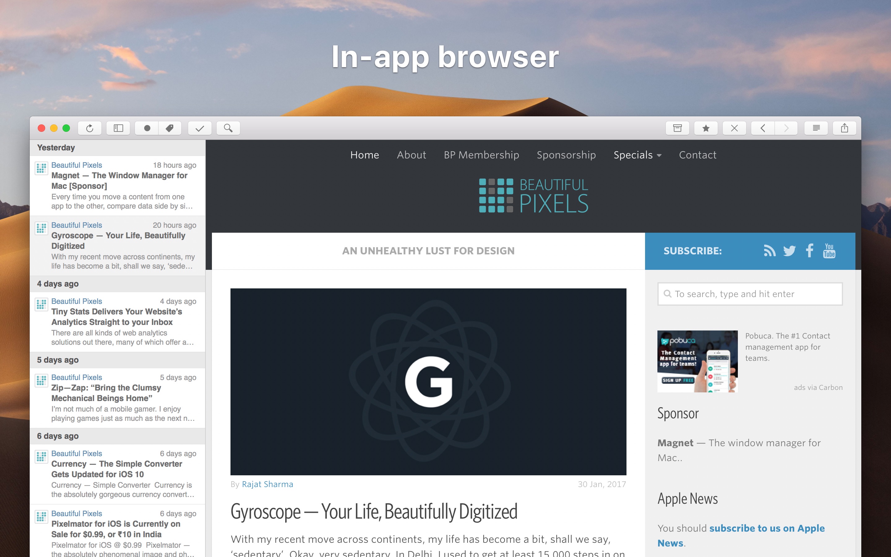 Screenshot do app ReadKit