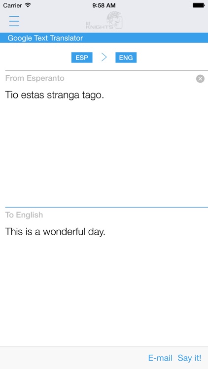 Dictionary Esperanto English