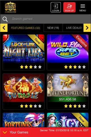 Golden Nugget NJ Online Casino screenshot 4