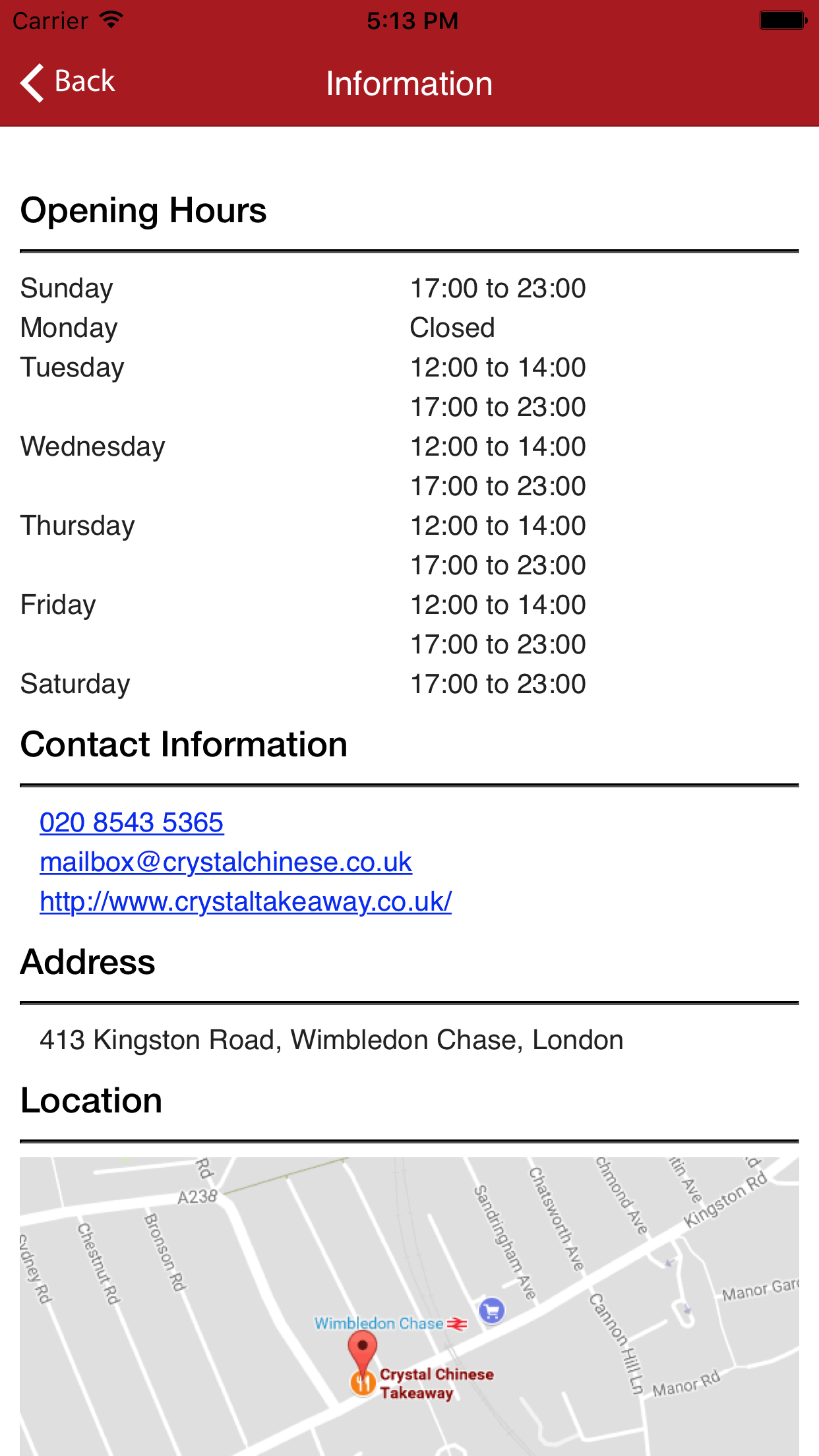 Crystal Chinese Takeaway