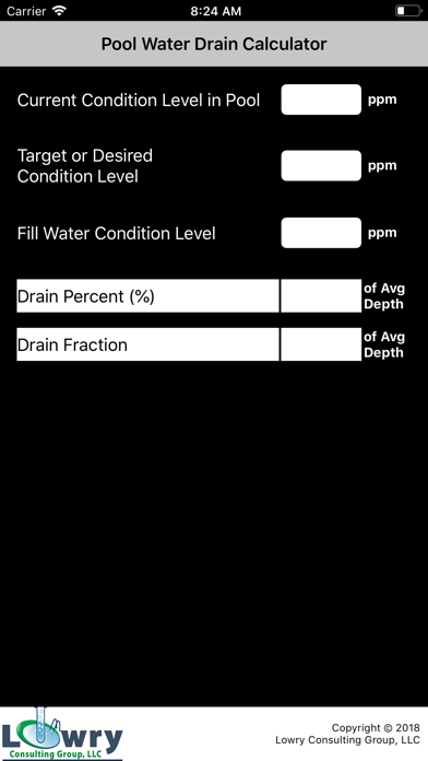 Pool Drain Percent Calculator screenshot 2