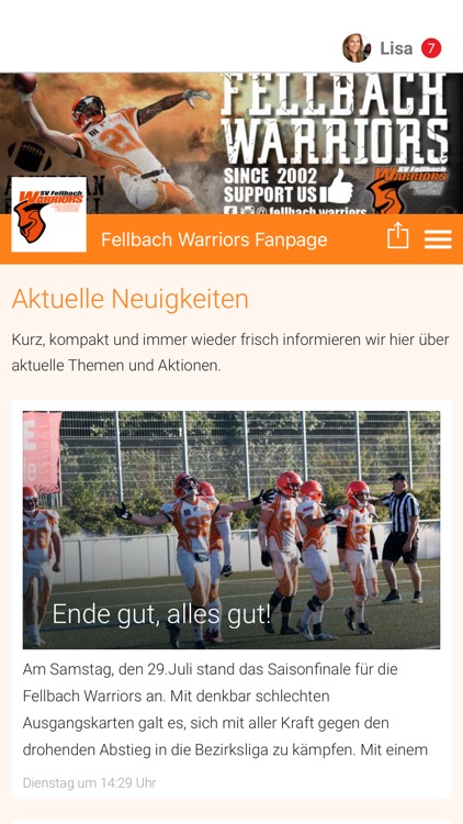 Fellbach Warriors Fanpage