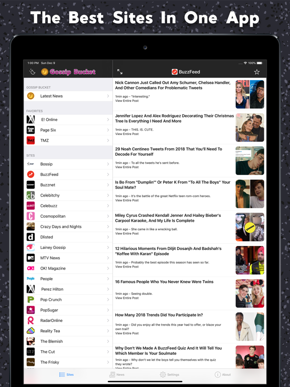 Screenshot #5 pour Gossip Bucket Celebrity News