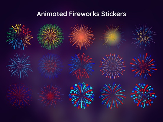 Screenshot #5 pour Animated Fireworks Stickers IM