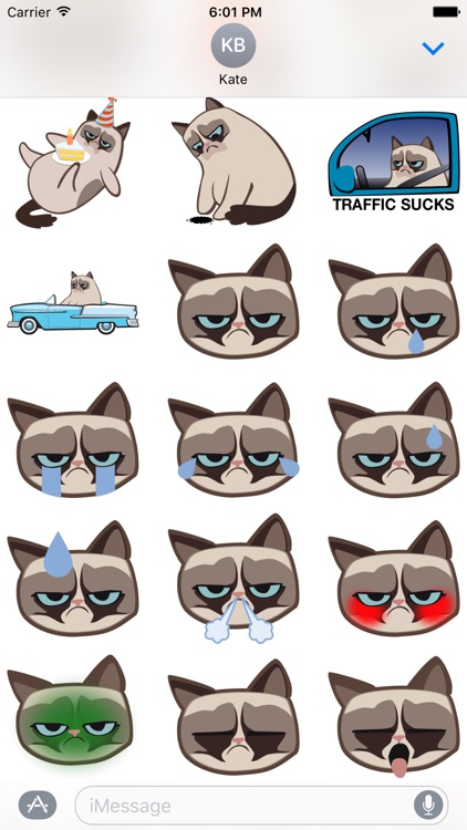 Grumpmoji Grumpy Cat Stickers screenshot-3