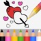 Download Valentine Coloring Book 2018 with hearts and love coloring pages now and start drawing and painting and share your drawings as valentines card with the ones you love