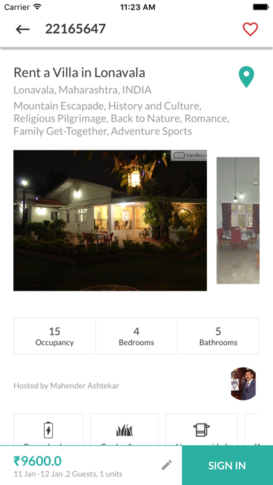 Tripvillas Vacation Rentals Screenshot