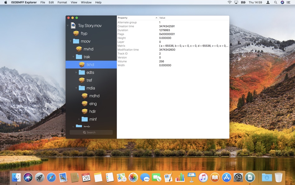 #1. ISOBMFF Explorer (macOS) Podle: DigiDNA SARL