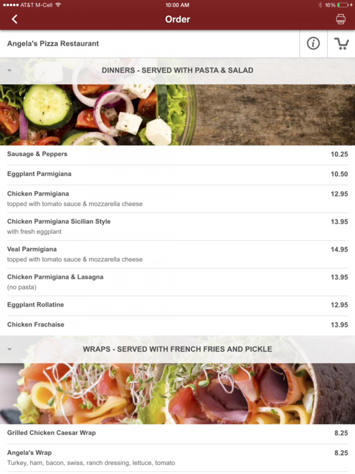 Angelas Pizza Restaurant