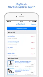 baywatch - alerts for ebay iphone screenshot 1