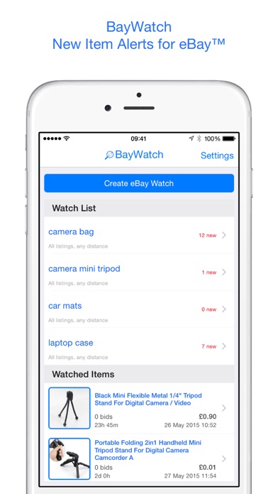 BayWatch - Alerts for eBay Screenshot