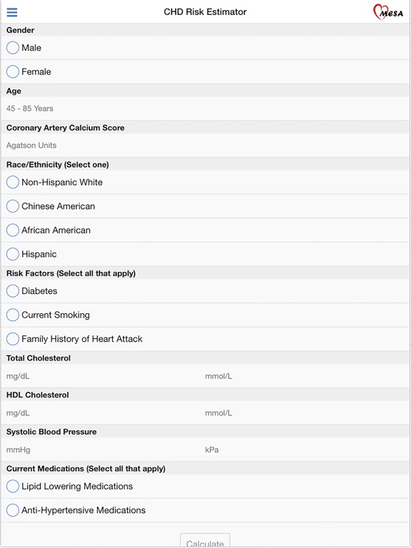 Screenshot #4 pour MESA Risk Score