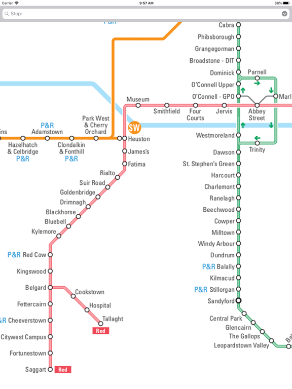 Screenshot #4 pour Dublin Tram and Trains Map