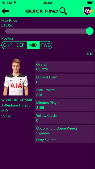 Screenshot #2 pour Fantasy Football Transfer Guru