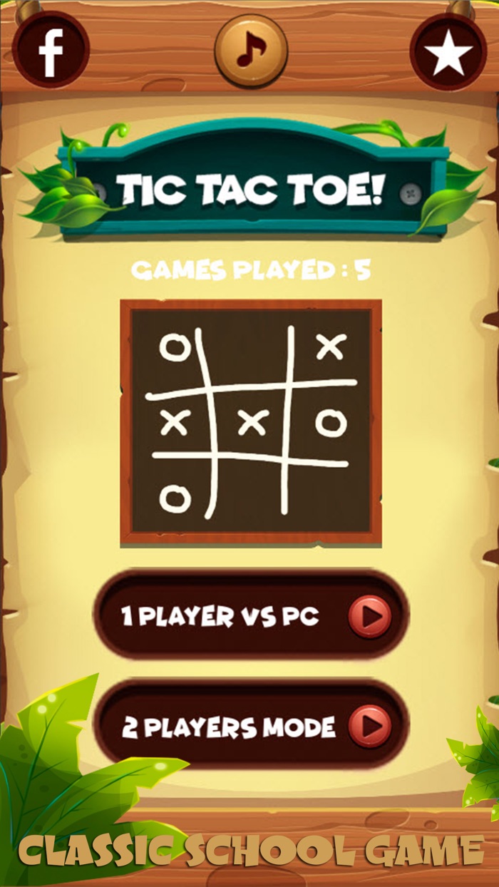 XO Tic tac toe  Wooden