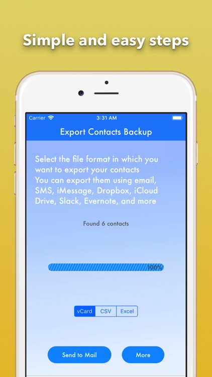 Export Contacts Cleaner Backup