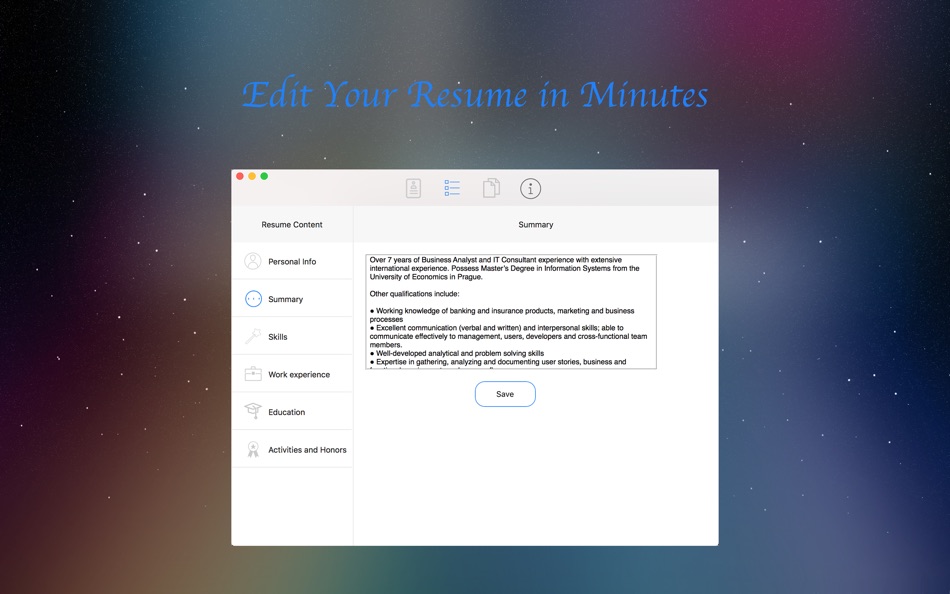 Resume Builder by ZDF - 1.1 - (macOS)