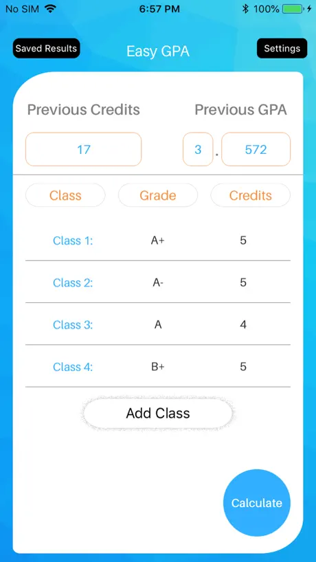 Easy GPA Calculator