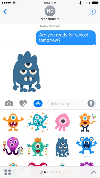 Happy Monster stickers