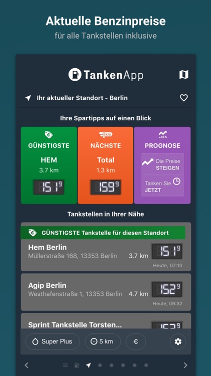 TankenApp mit Benzinpreistrend screenshot-0