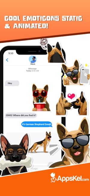 German Shepherd Emoji Sticker(圖3)-速報App