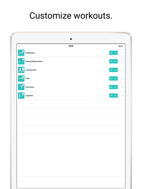 HIIT - 30 Days of Challenge iPad screenshot 10 - Health & Fitness app