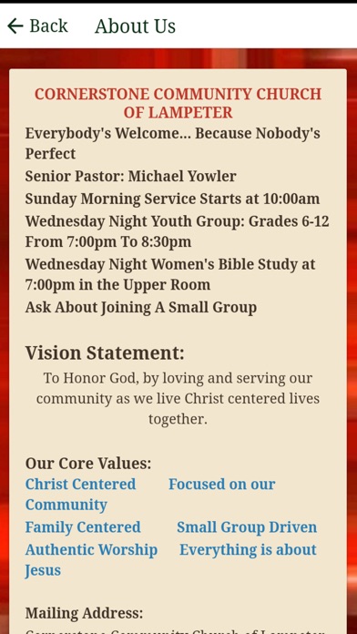 Cornerstone Church Lampeter screenshot 3