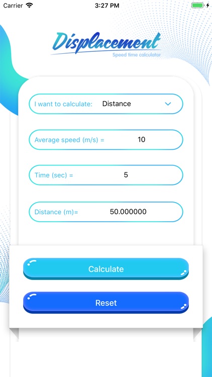 Displacement speed time calcul screenshot-3