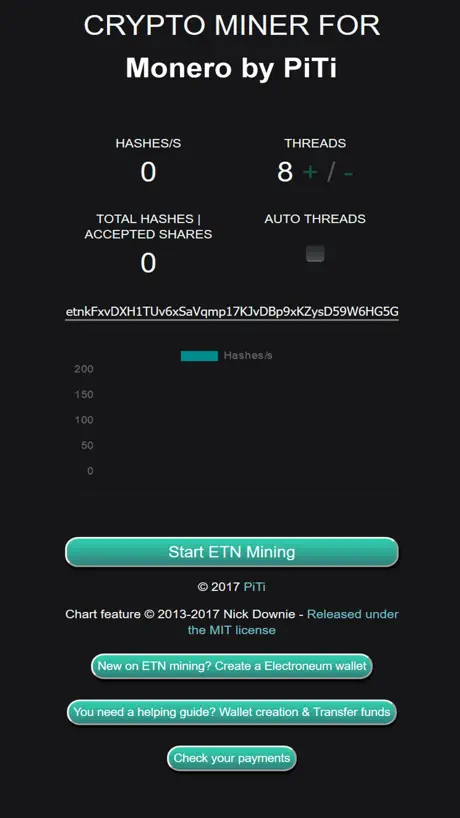 Crypto Miner for Monero XMR