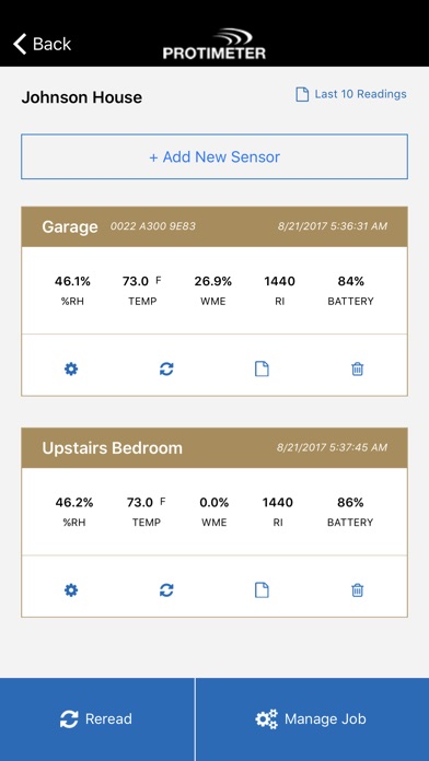 Protimeter BLE screenshot 2