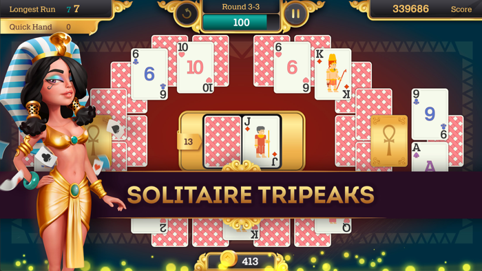 Cleopatra Solitaire TriPeaks