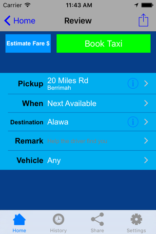 Blue Taxi Darwin screenshot 3