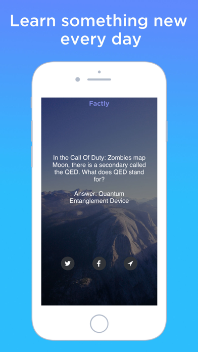 Factly - Daily random facts iPhone screenshot