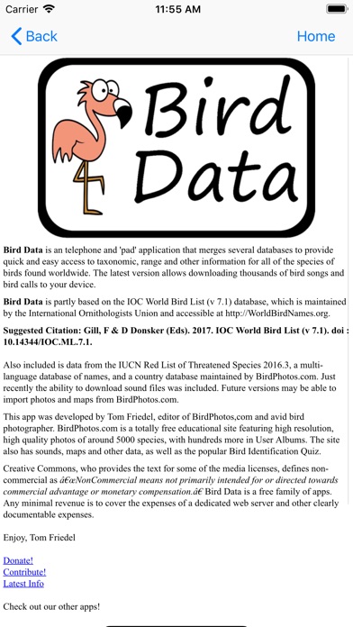 Bird Data Database Browser screenshot 2