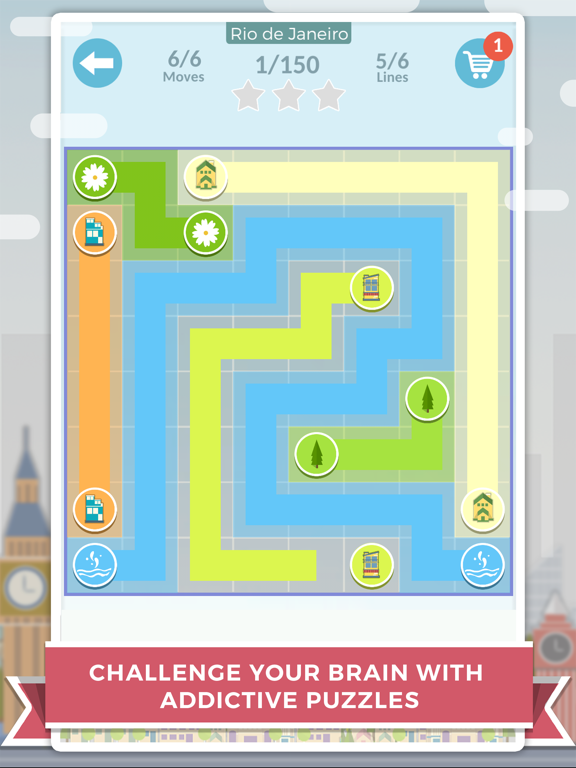 Screenshot #4 pour City Lines - Puzzle Game