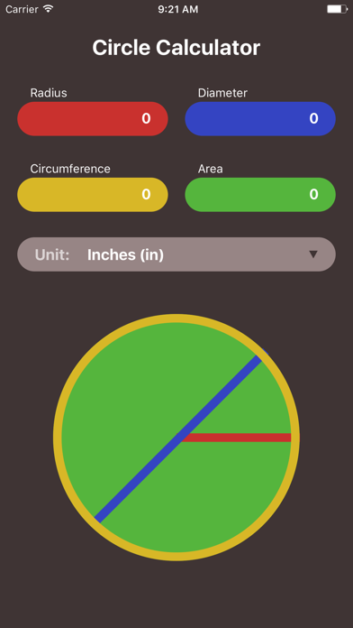 Circle Calculator Simple Screenshot