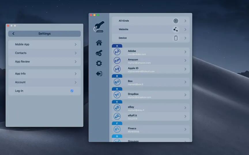 Captura de pantalla de My Password - Llavero en iPhone 6
