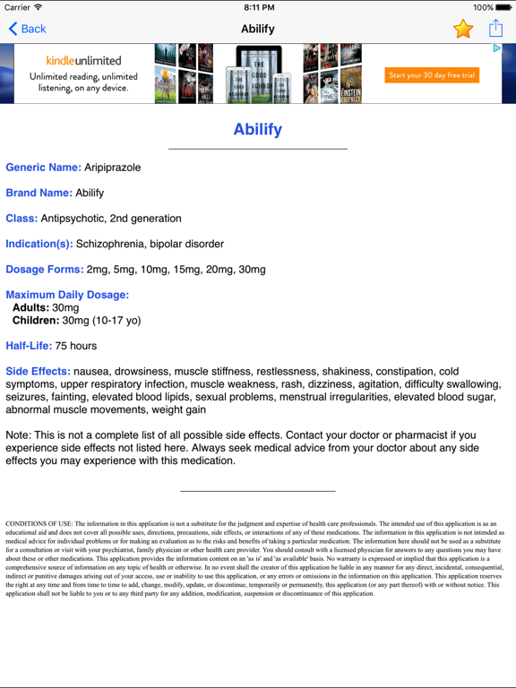 Screenshot #5 pour Psych Drugs & Medications: Psychiatric Meds Guide